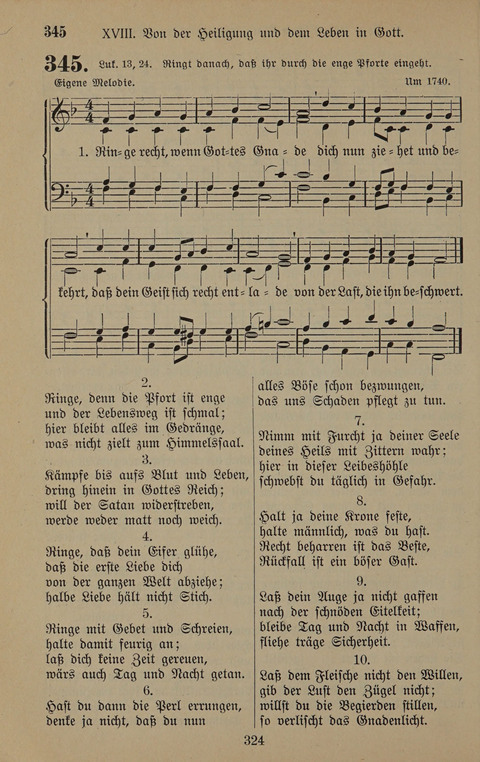 Gesangbuch: zum gottesdienstlichen und häuslichen Gebrauch in Evangelischen Mennoniten-Gemeinden (3rd ed.) page 324