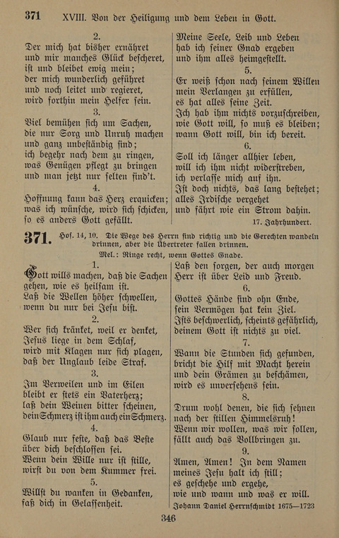 Gesangbuch: zum gottesdienstlichen und häuslichen Gebrauch in Evangelischen Mennoniten-Gemeinden (3rd ed.) page 346