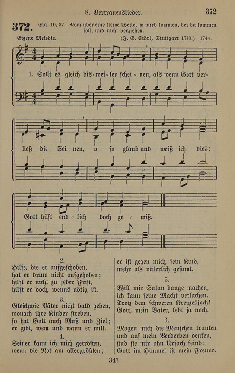 Gesangbuch: zum gottesdienstlichen und häuslichen Gebrauch in Evangelischen Mennoniten-Gemeinden (3rd ed.) page 347