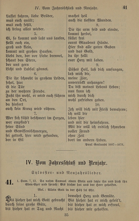 Gesangbuch: zum gottesdienstlichen und häuslichen Gebrauch in Evangelischen Mennoniten-Gemeinden (3rd ed.) page 35