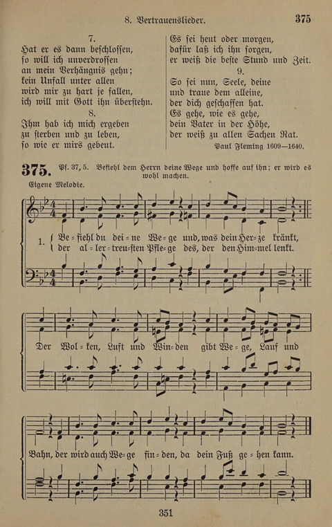 Gesangbuch: zum gottesdienstlichen und häuslichen Gebrauch in Evangelischen Mennoniten-Gemeinden (3rd ed.) page 351