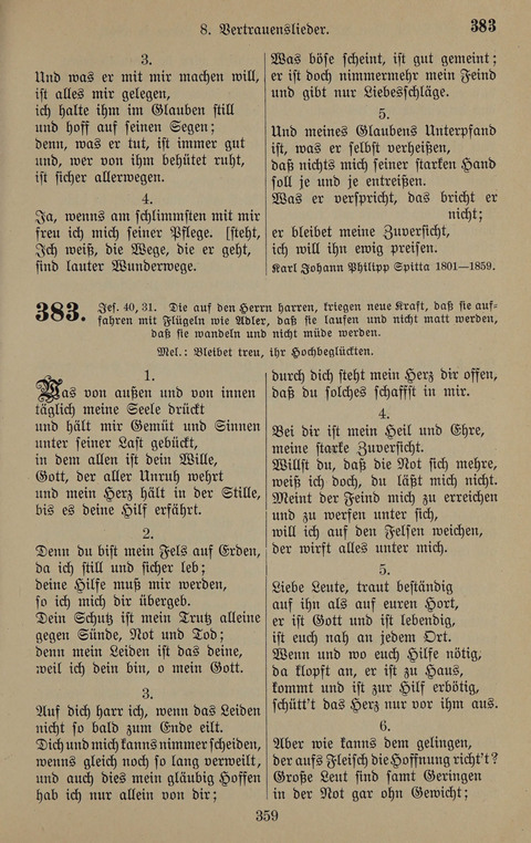 Gesangbuch: zum gottesdienstlichen und häuslichen Gebrauch in Evangelischen Mennoniten-Gemeinden (3rd ed.) page 359