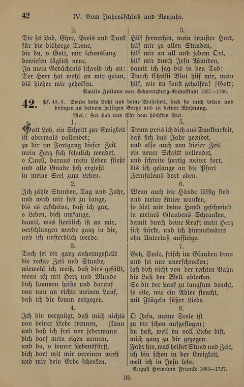 Gesangbuch: zum gottesdienstlichen und häuslichen Gebrauch in Evangelischen Mennoniten-Gemeinden (3rd ed.) page 36