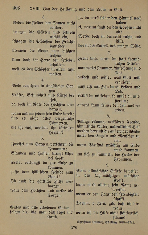 Gesangbuch: zum gottesdienstlichen und häuslichen Gebrauch in Evangelischen Mennoniten-Gemeinden (3rd ed.) page 378