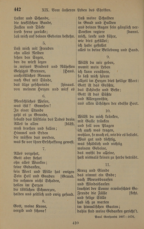 Gesangbuch: zum gottesdienstlichen und häuslichen Gebrauch in Evangelischen Mennoniten-Gemeinden (3rd ed.) page 410