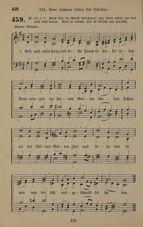 Gesangbuch: zum gottesdienstlichen und häuslichen Gebrauch in Evangelischen Mennoniten-Gemeinden (3rd ed.) page 424