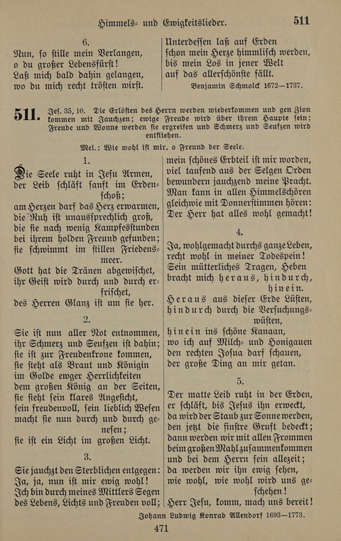 Gesangbuch: zum gottesdienstlichen und häuslichen Gebrauch in Evangelischen Mennoniten-Gemeinden (3rd ed.) page 471