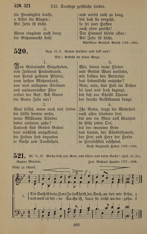 Gesangbuch: zum gottesdienstlichen und häuslichen Gebrauch in Evangelischen Mennoniten-Gemeinden (3rd ed.) page 480