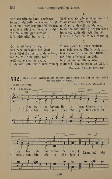 Gesangbuch: zum gottesdienstlichen und häuslichen Gebrauch in Evangelischen Mennoniten-Gemeinden (3rd ed.) page 490