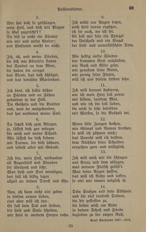 Gesangbuch: zum gottesdienstlichen und häuslichen Gebrauch in Evangelischen Mennoniten-Gemeinden (3rd ed.) page 59