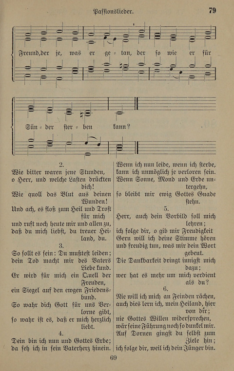 Gesangbuch: zum gottesdienstlichen und häuslichen Gebrauch in Evangelischen Mennoniten-Gemeinden (3rd ed.) page 69