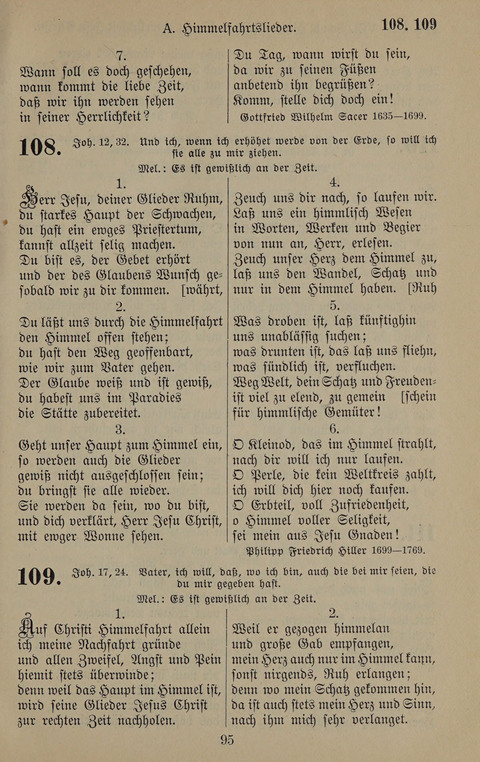 Gesangbuch: zum gottesdienstlichen und häuslichen Gebrauch in Evangelischen Mennoniten-Gemeinden (3rd ed.) page 95