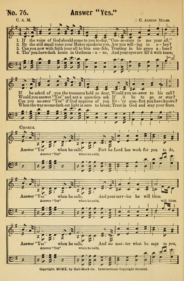 Gospel Gems Number 1 : One Hundred Eighty Sacred Selections for Religious Meetings page 74