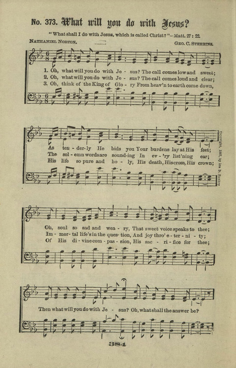 Gospel Hymns Nos. 1 to 6 page 384