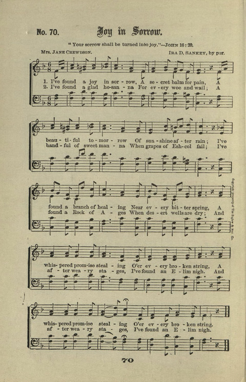 Gospel Hymns Nos. 1 to 6 page 70