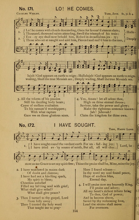 Glad Hallelujahs: replete with sacred songs page 154