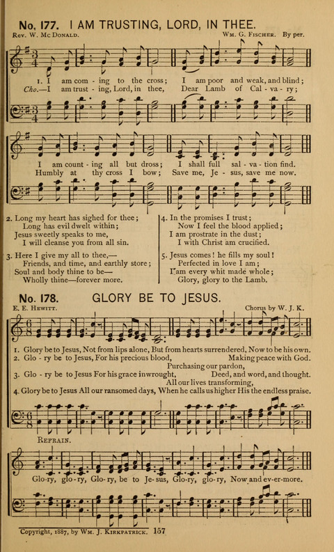 Glad Hallelujahs: replete with sacred songs page 157