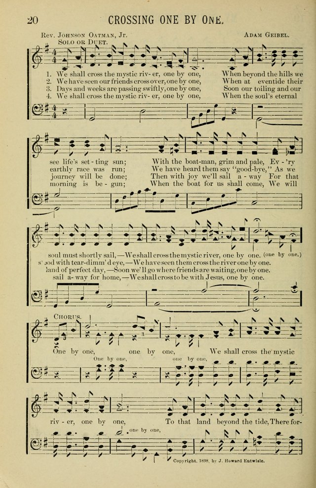 Gospel Hosannas: A Choice Collection of Hymns and Tunes for use in Evangelistic, Brotherhood and Mission Meetings, Sunday School, Etc. page 20