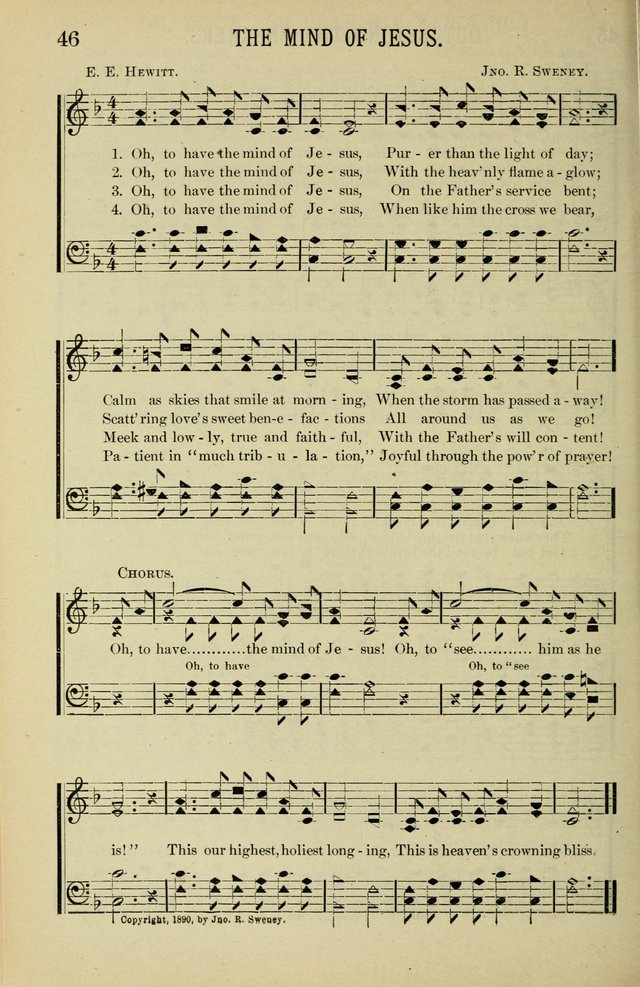 Gospel Hosannas: A Choice Collection of Hymns and Tunes for use in Evangelistic, Brotherhood and Mission Meetings, Sunday School, Etc. page 46