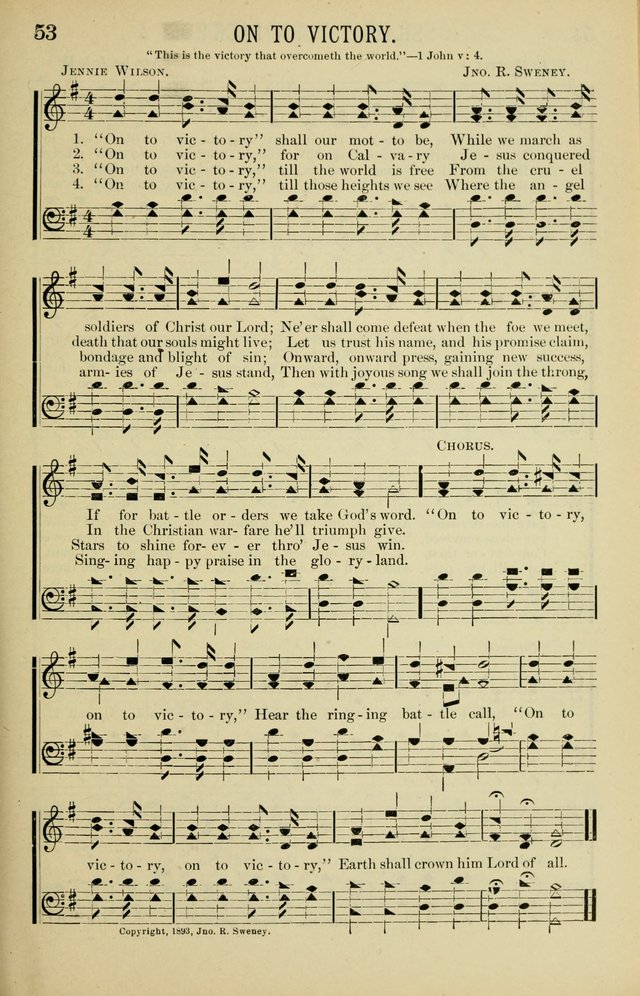 Gospel Hosannas: A Choice Collection of Hymns and Tunes for use in Evangelistic, Brotherhood and Mission Meetings, Sunday School, Etc. page 53