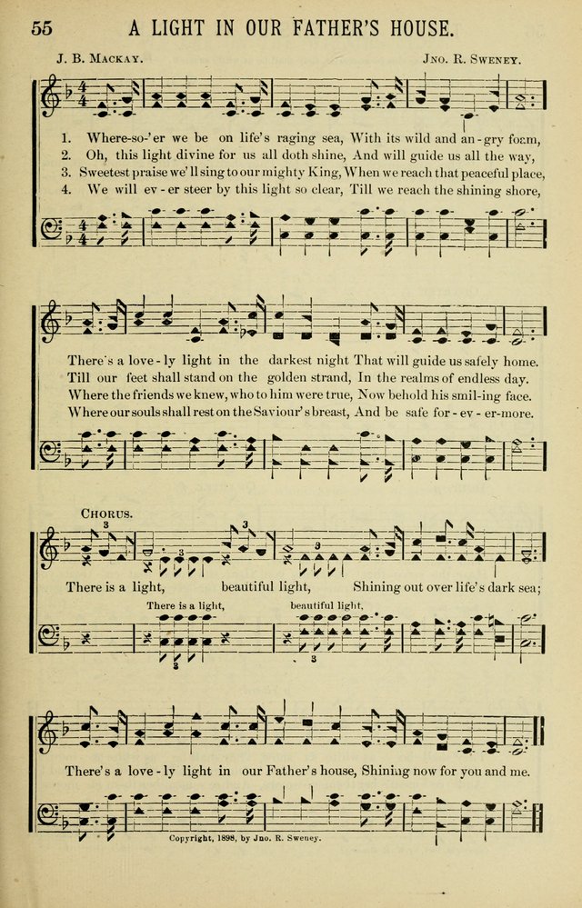 Gospel Hosannas: A Choice Collection of Hymns and Tunes for use in Evangelistic, Brotherhood and Mission Meetings, Sunday School, Etc. page 55