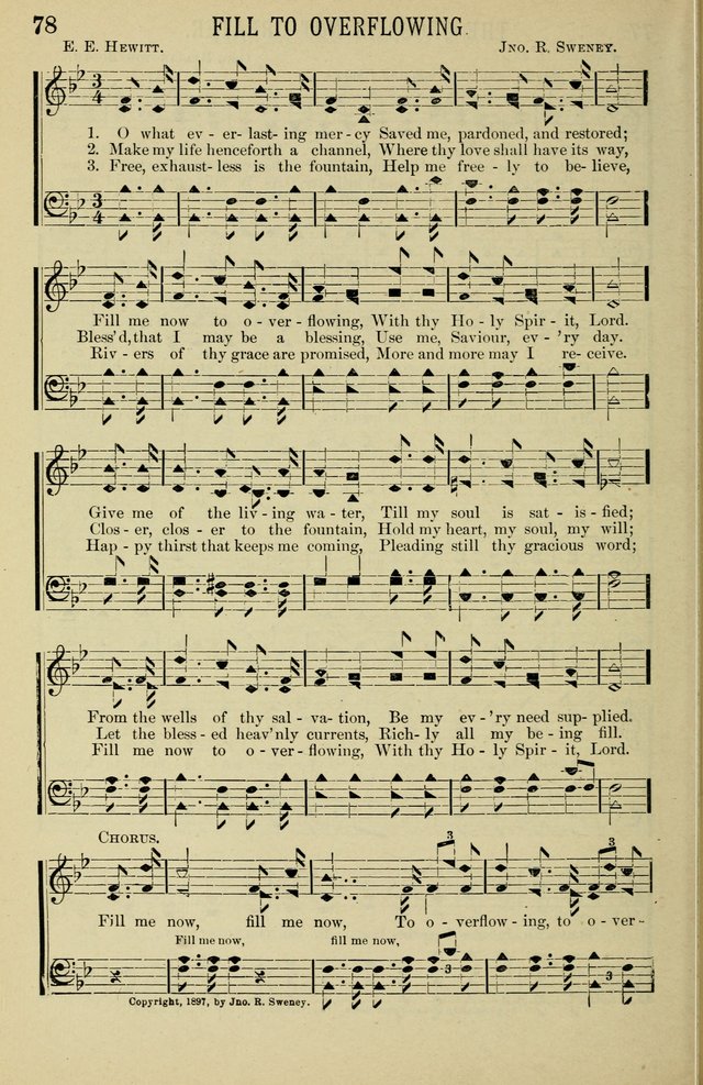 Gospel Hosannas: A Choice Collection of Hymns and Tunes for use in Evangelistic, Brotherhood and Mission Meetings, Sunday School, Etc. page 78