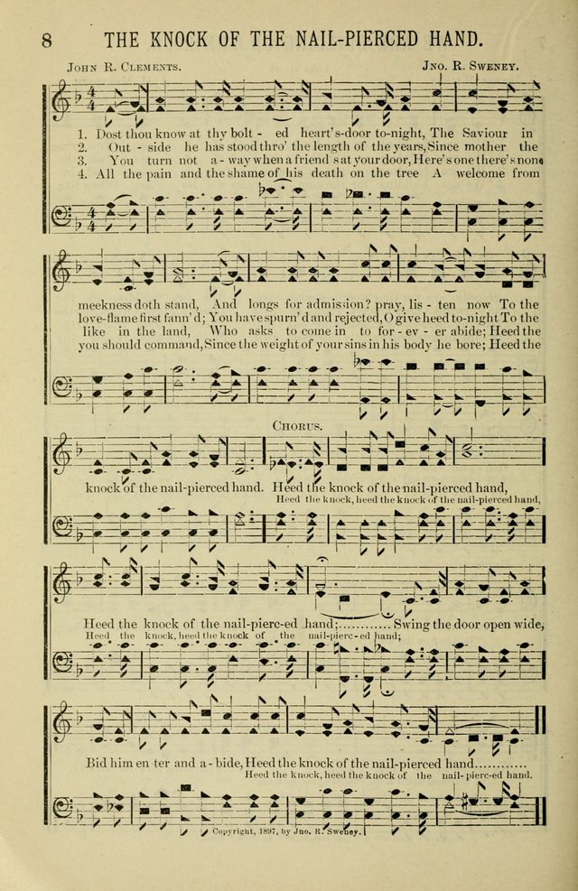 Gospel Hosannas: A Choice Collection of Hymns and Tunes for use in Evangelistic, Brotherhood and Mission Meetings, Sunday School, Etc. page 8