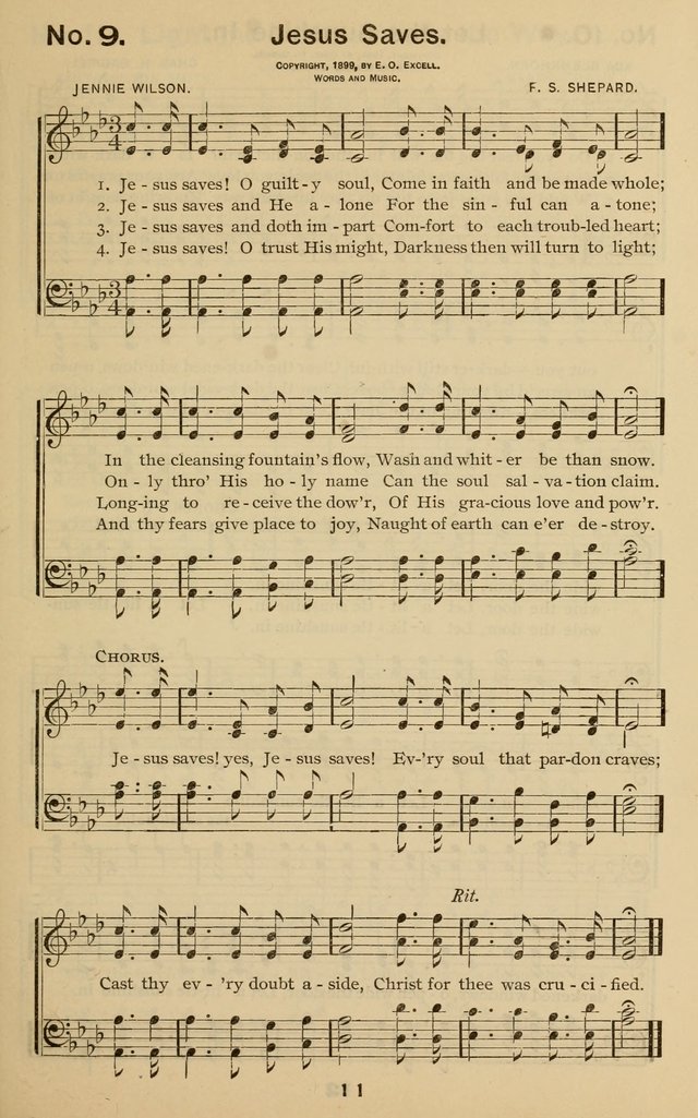 The Gospel Hymnal: for Sunday school and church work page 11