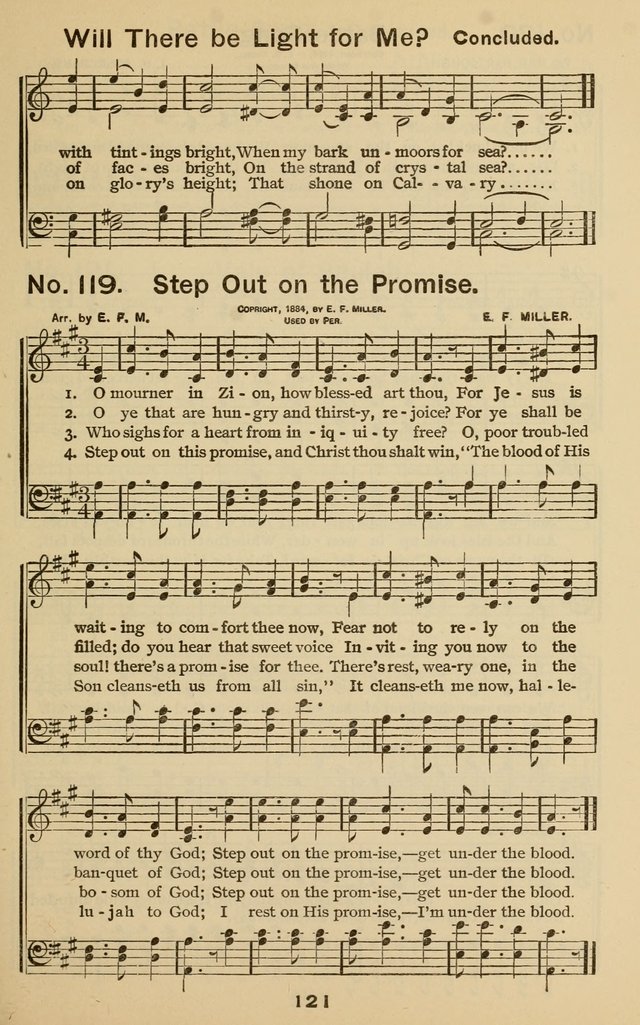 The Gospel Hymnal: for Sunday school and church work page 121