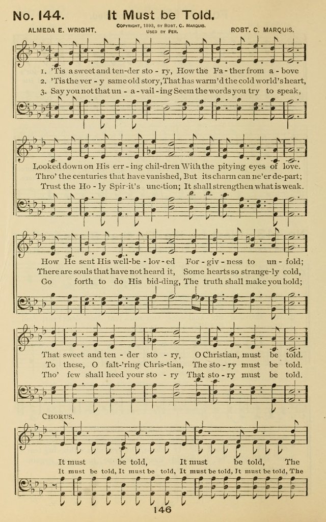 The Gospel Hymnal: for Sunday school and church work page 146