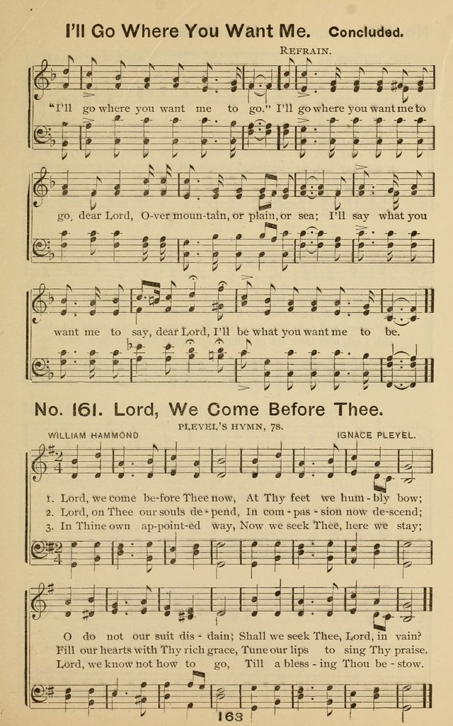 The Gospel Hymnal: for Sunday school and church work page 163