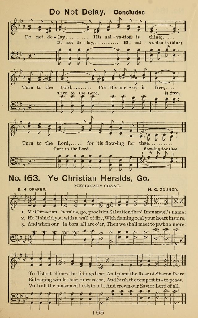 The Gospel Hymnal: for Sunday school and church work page 165