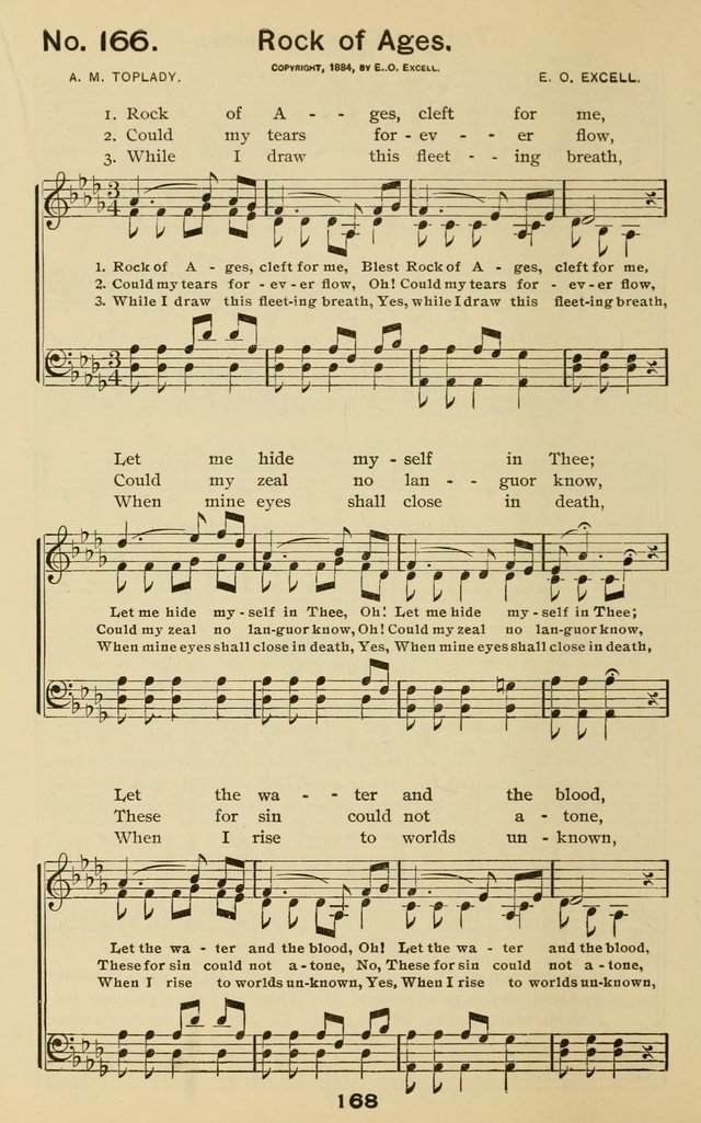 The Gospel Hymnal: for Sunday school and church work page 168