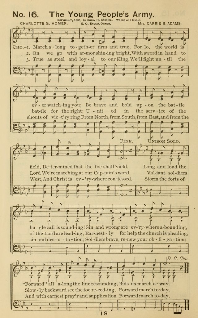 The Gospel Hymnal: for Sunday school and church work page 18