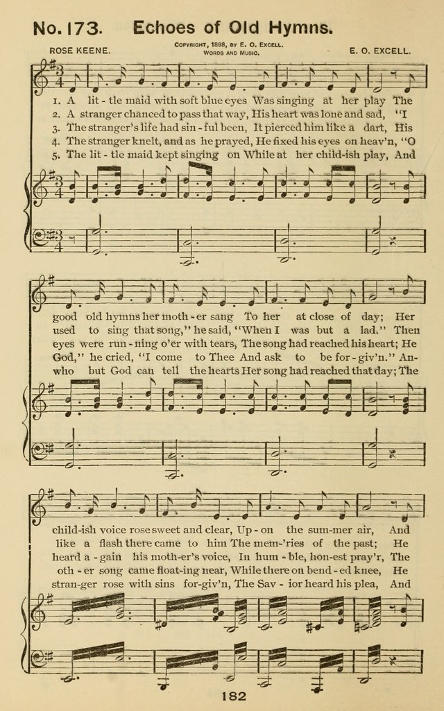 The Gospel Hymnal: for Sunday school and church work page 182