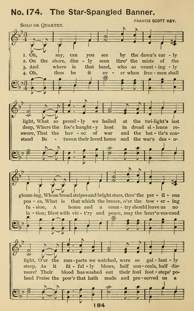 The Gospel Hymnal: for Sunday school and church work page 184