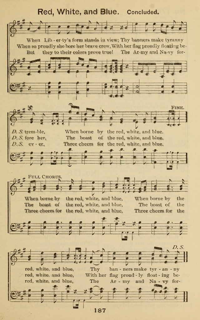 The Gospel Hymnal: for Sunday school and church work page 187