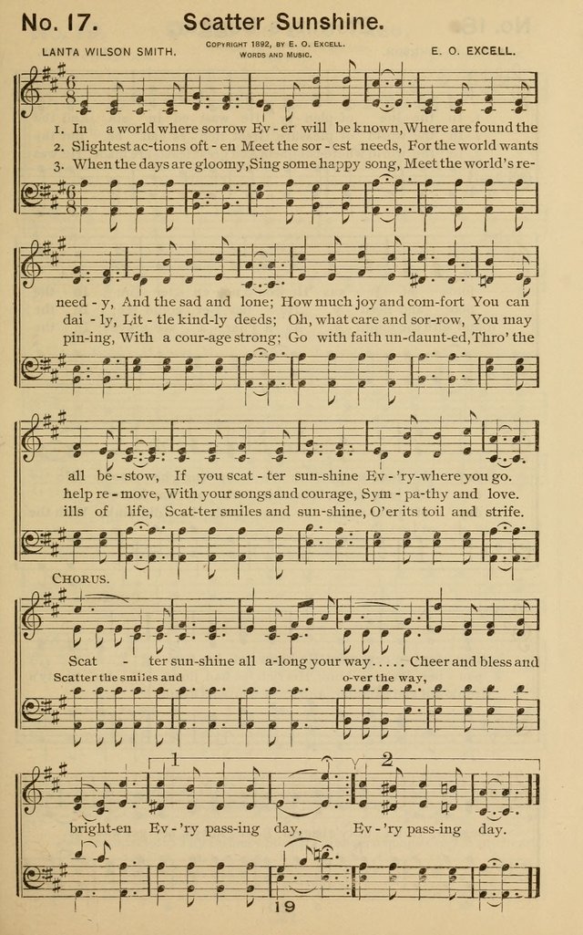 The Gospel Hymnal: for Sunday school and church work page 19