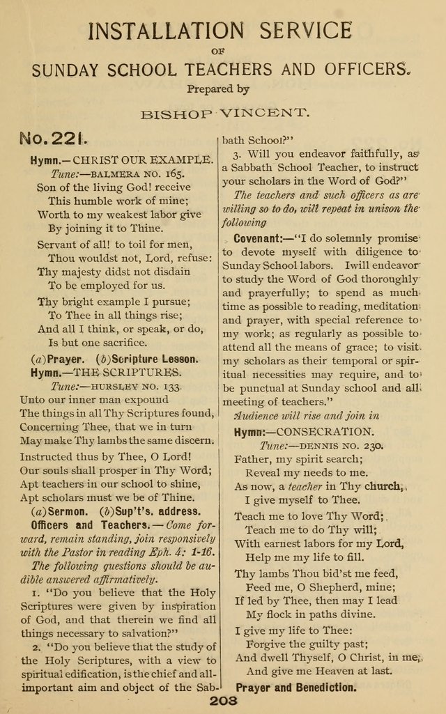 The Gospel Hymnal: for Sunday school and church work page 203