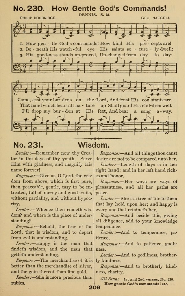The Gospel Hymnal: for Sunday school and church work page 209