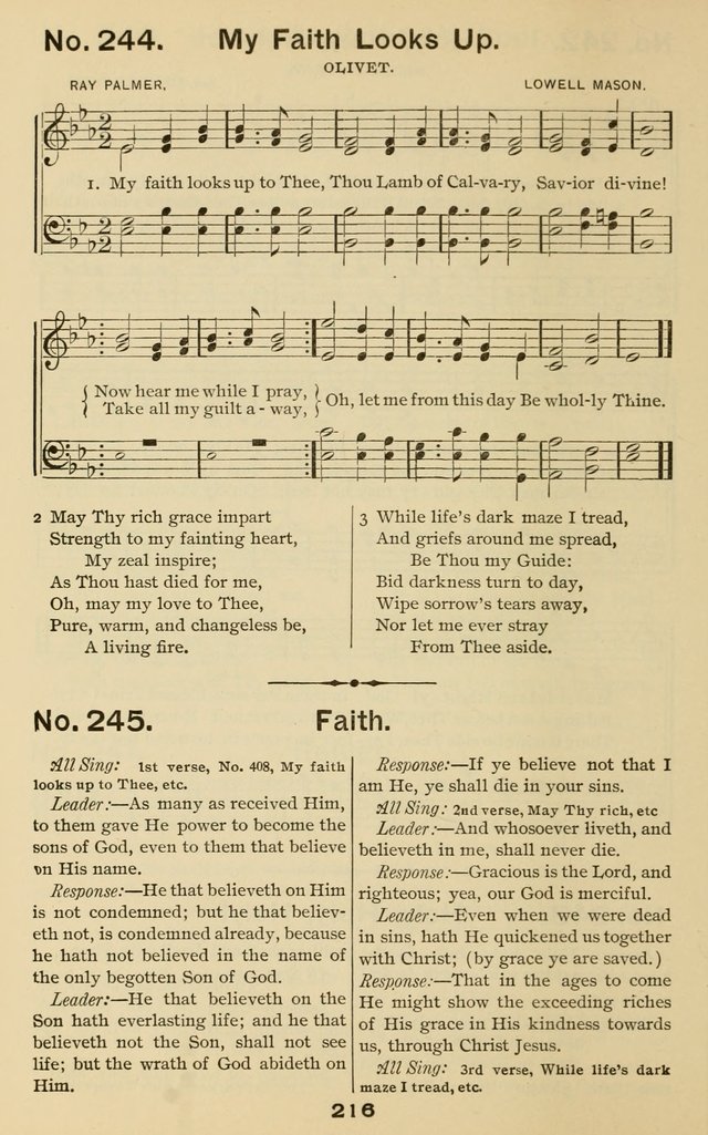 The Gospel Hymnal: for Sunday school and church work page 216