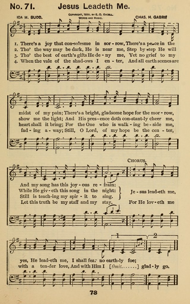 The Gospel Hymnal: for Sunday school and church work page 73