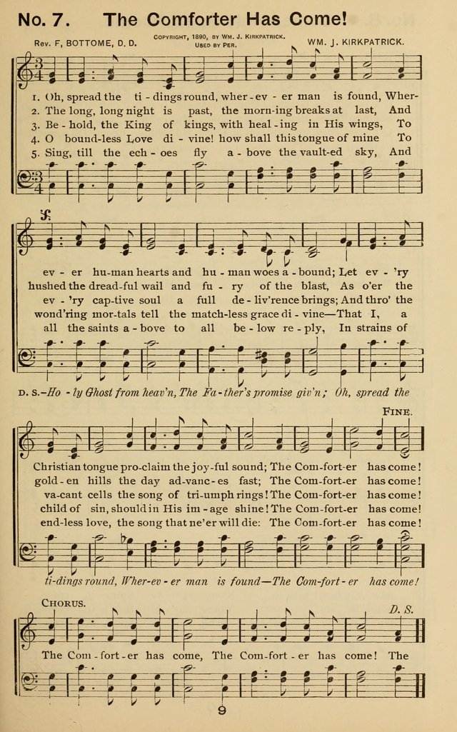 The Gospel Hymnal: for Sunday school and church work page 9