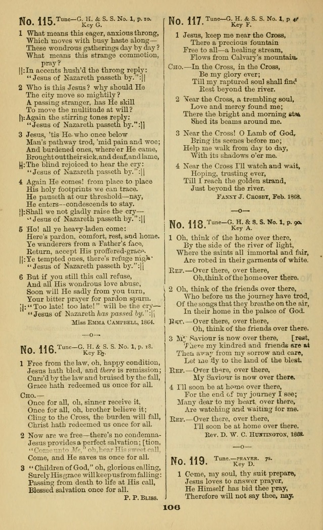 Gospel Hymns No. 2: as used by them in gospel meetings page 106