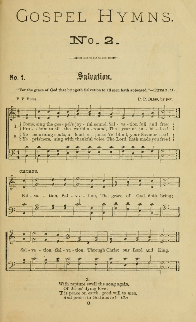 Gospel Hymns No. 2: as used by them in gospel meetings page 3