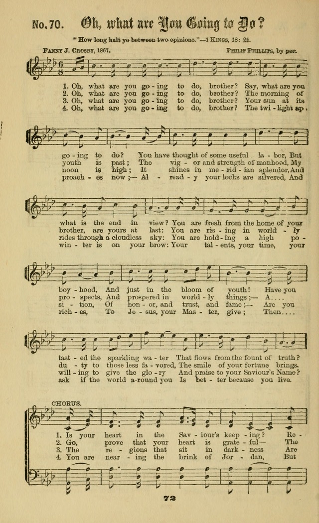 Gospel Hymns No. 2: as used by them in gospel meetings page 72