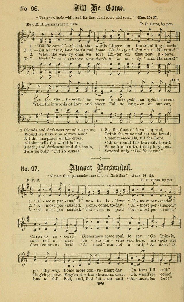 Gospel Hymns No. 2: as used by them in gospel meetings page 98