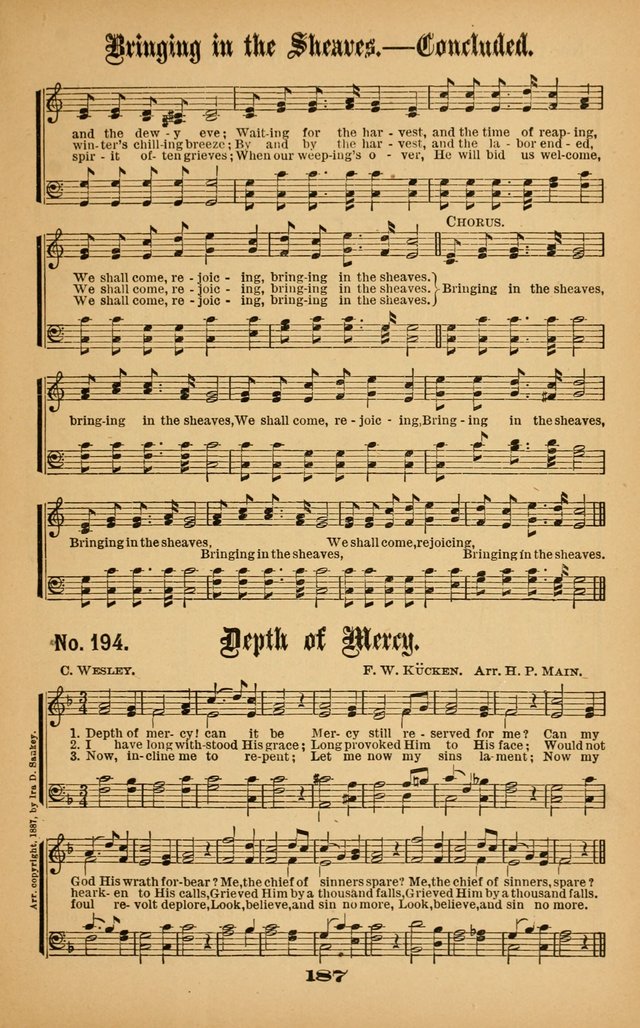 Gospel Hymns No. 5 page 186