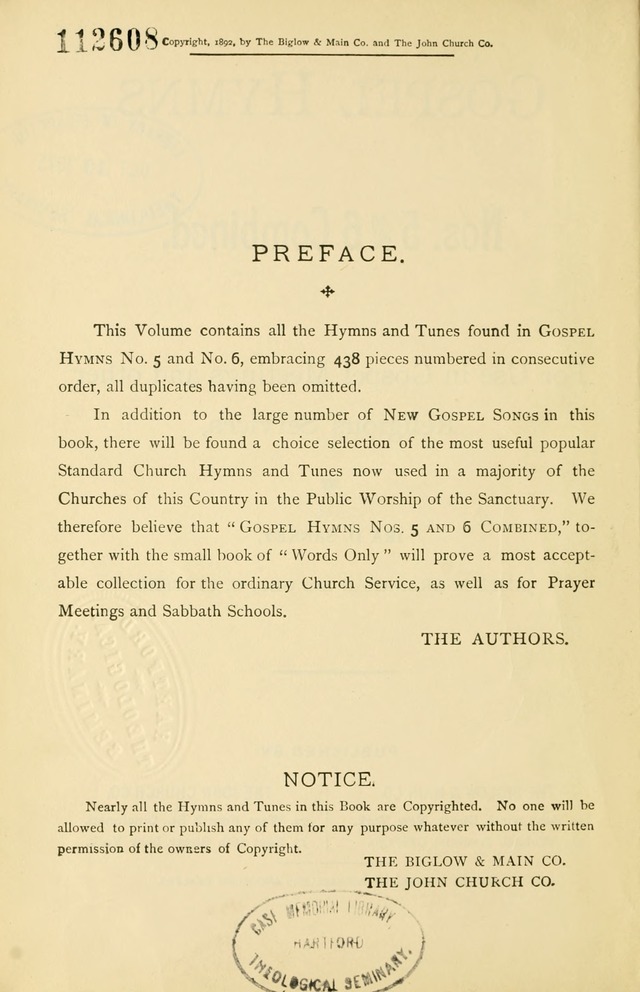 Gospel Hymns Nos. 5 and 6 Combined: for use in gospel meetings and other religious services page 9