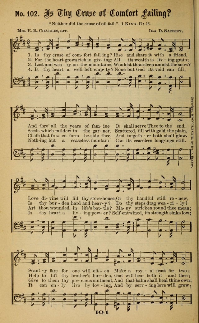 Gospel Hymns No. 6 page 100